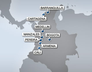 mapa sedes mundial sub 20 colombia 2011