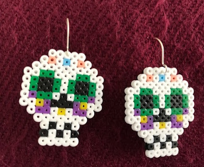 Mini Hama bead Halloween earrings