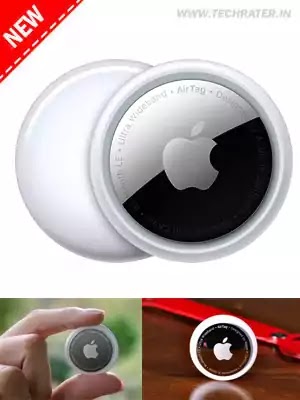 Apple Air tag white in color
