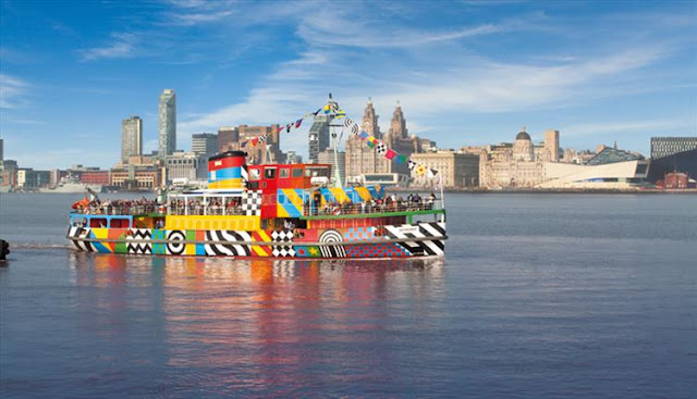 Liverpool Mersey Ferries Snowdrop dazzle ship