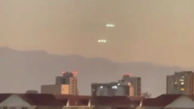 Double UFO sighting over Santiago Chile 13th February 2023.