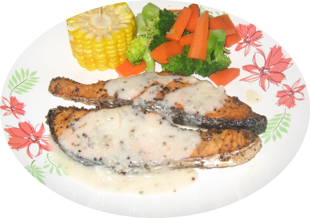 Suka Duka Kehidupanku: ReSePi SaLMoN wiTH WHiTe SaUCe DaN 