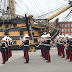 HMS Victory fires a Broadside