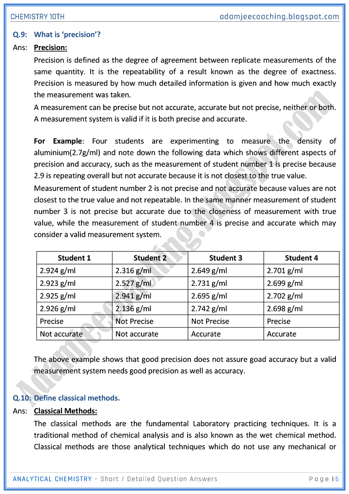 analytical-chemistry-short-and-detailed-question-answers-chemistry-10th