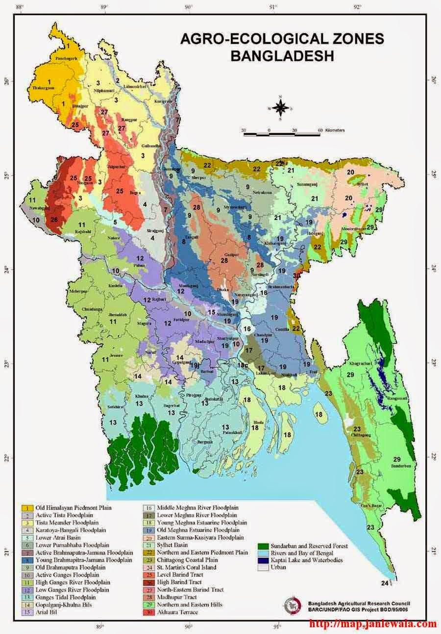 Bangladesh Agro-Ecologica map