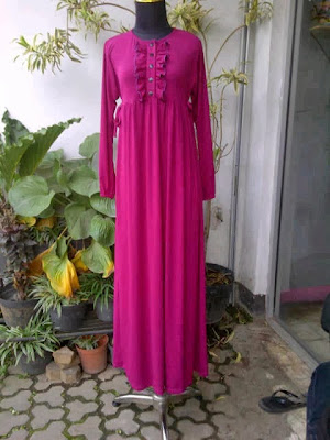 Gamis Jersey Ungu Tua