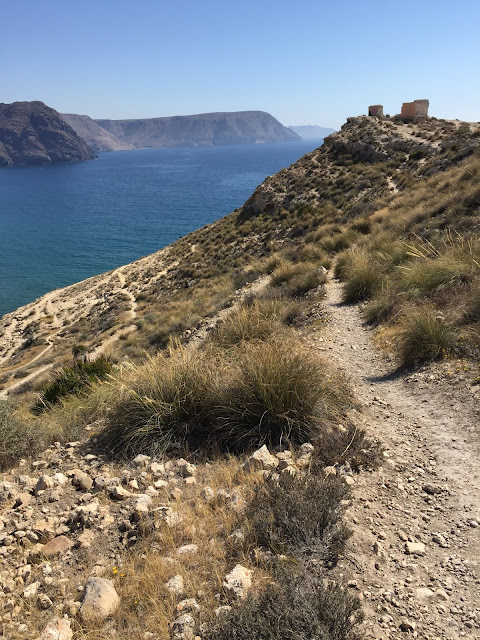 The path along La Molata, Cerro Negro is visible in the distance