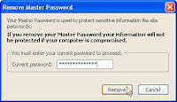 Remove Master Password