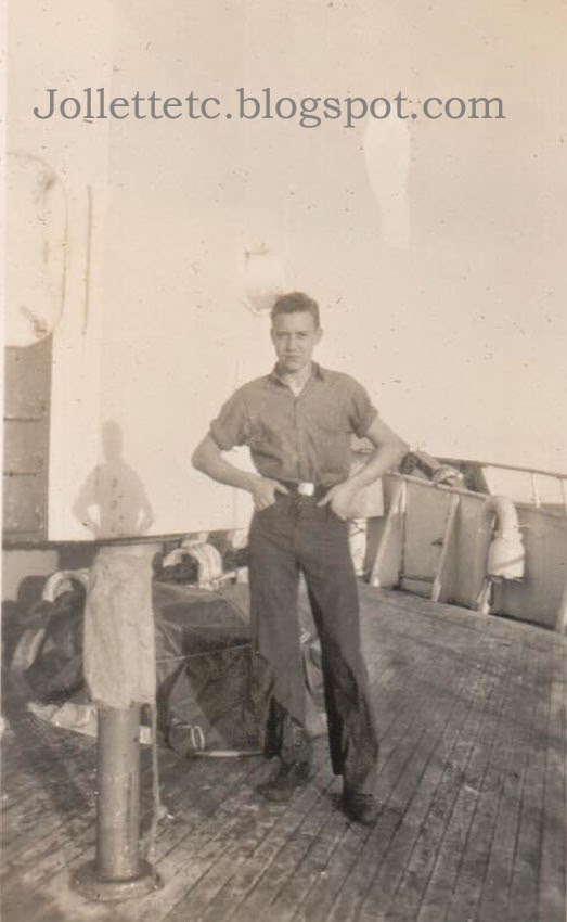 Unknown sailor on USCGC Eastwind 1946 or 47  http://jollettetc.blogspot.com