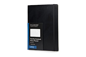 Moleskine Monthly Notebook Diary/Planner, Extra Large, Black 2015