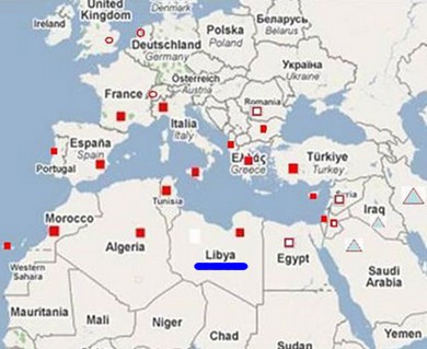 Libya Nerde. Libya haritası