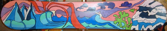 gel clemmer surf art surfboard art surf painting original painting
