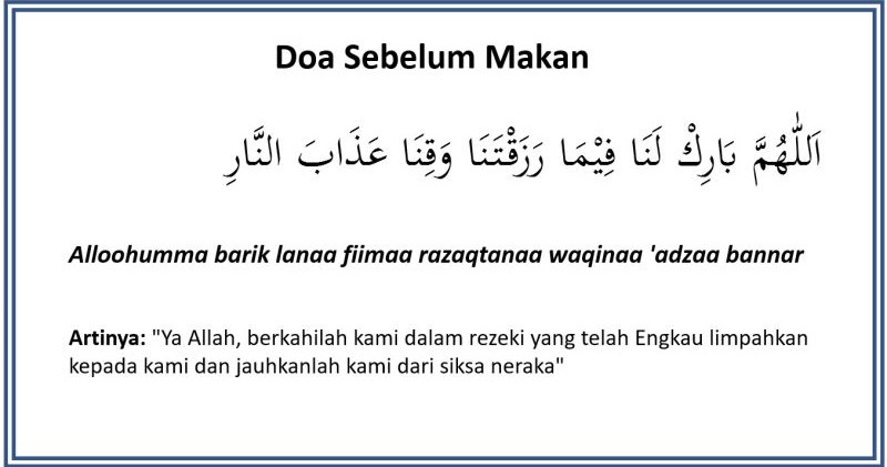  Doa  Sebelum  Makan  Dan  Sesudah  Makan  Atau Minum Beserta 