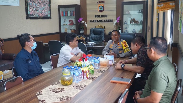 Kapolres Karangasem Terima Audensi dari Kepala BNNK Kabupaten Karangasem