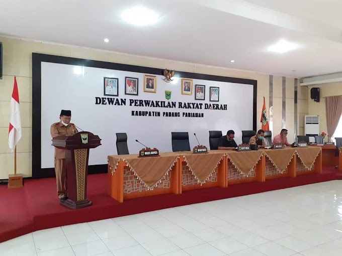 Wakil Bupati Padang Pariaman Rahmang Sampaikan Jawaban Eksekutif Terhadap Pandangan Umum Fraksi