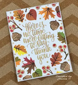 Sunny Studio Stamps: Autumn Splendor Fall Leaves Card by Jackie C.