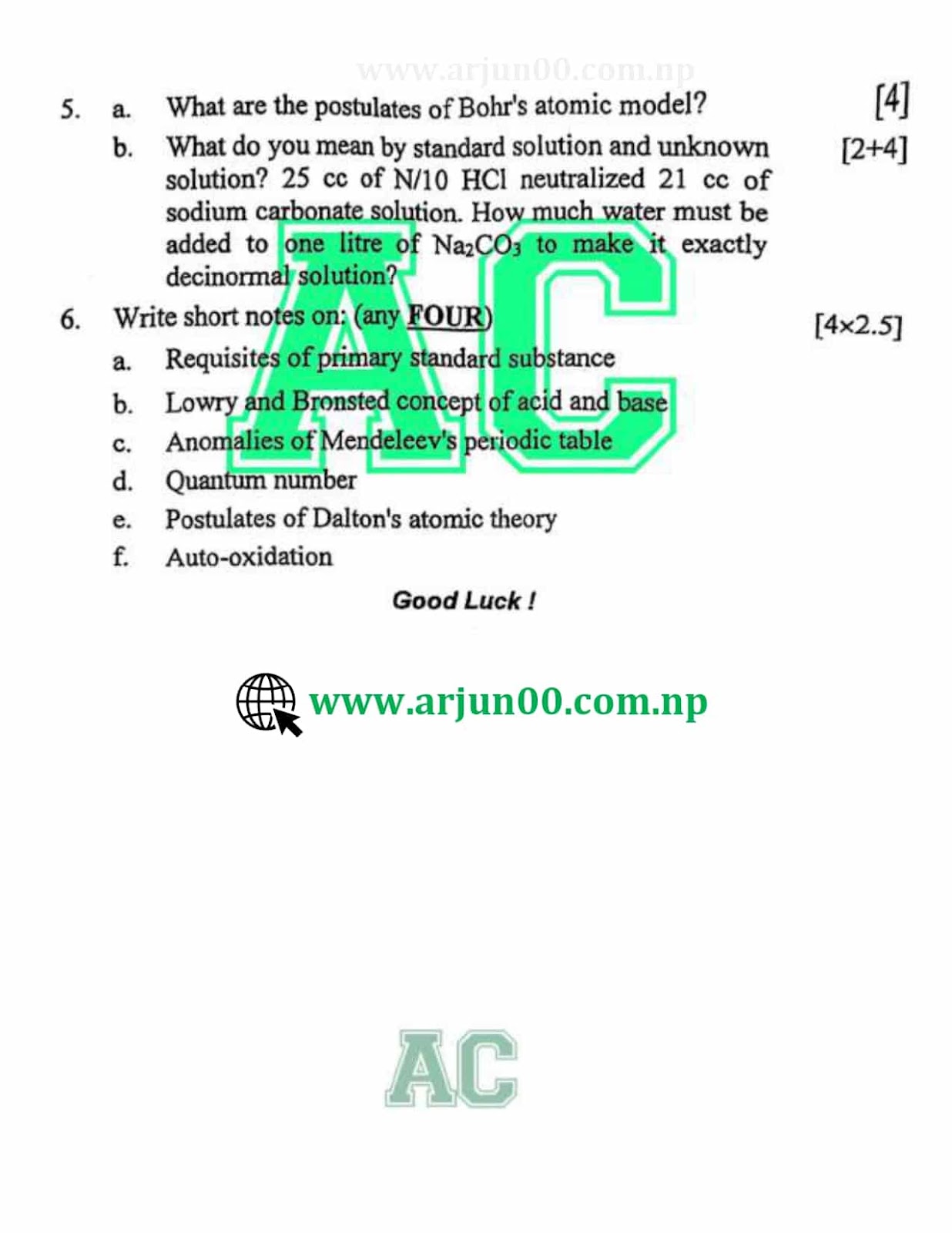 Engineering Chemistry I : 2082 to 2075 Question Paper of First Semester - Engineering All  ,New and Old Course Question Paper, 1st Semester, Engineering  Chemistry I : 2082, 2081, 2080, 2079, 2078, 2076, 2075 Question Paper, Engineering Chemistry  I New course Question Paper, Engineering Chemistry I 2081 New course Question Paper,CTEVT, Diploma, Nepal, arjun00, Engineering Chemistry  I 2082 Question paper