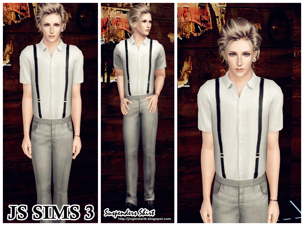 [JS SIMS 3] Suspenders Shirt Set  move to js-sims 