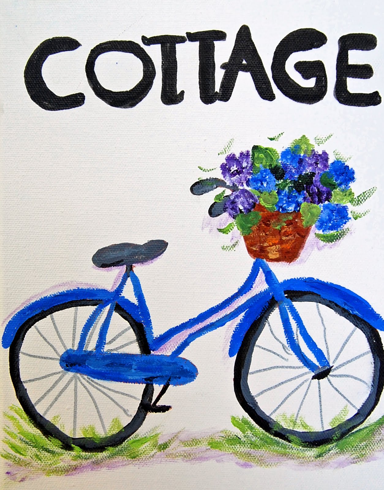 Vintage Bicycle Painting