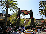 Experience at Universal Studios Hollywood theme park in Los Angeles . (jurassic park)