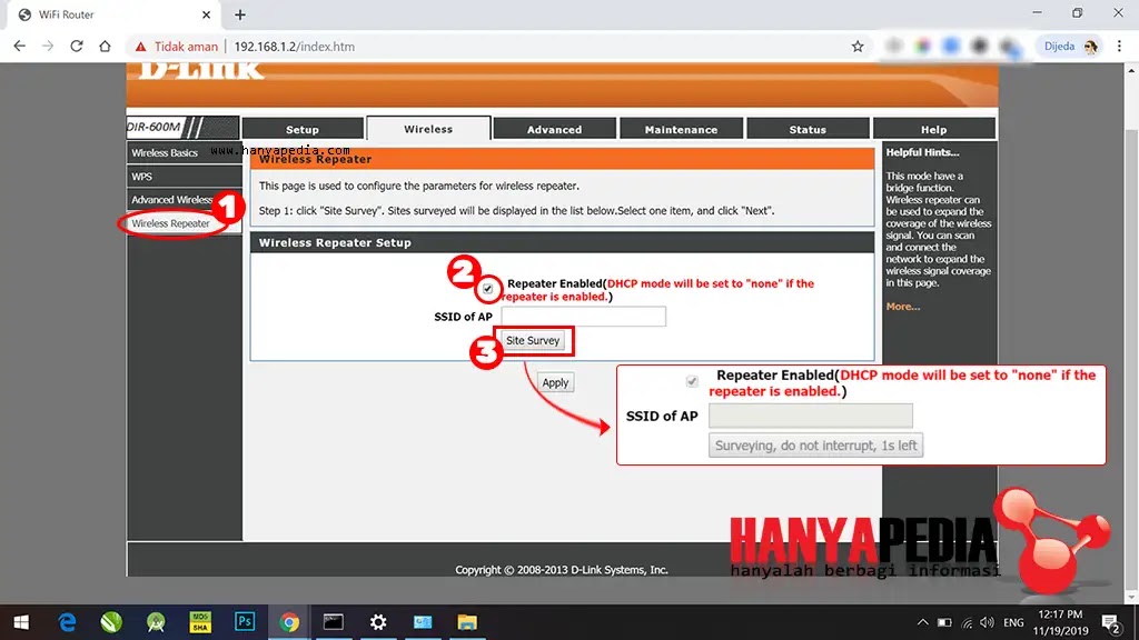 Cara Setting D-Link DIR-600 Sebagai Repeater