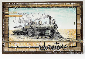 Layers of ink - Scenic Stamping Train Through the Desert Card Tutorial by Anna-Karin Evaldsson
