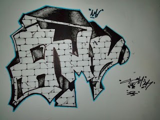 AMR Font Graffiti on Paper