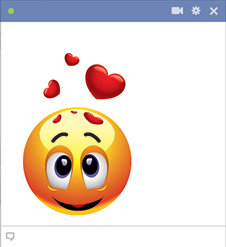 Facebook emoticon in love