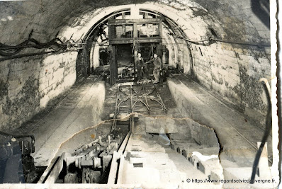 Photo noir et blanc : Les Mines de Saint Hilaire, Allier.