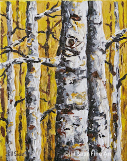 tree art, aspen art, birch tree art