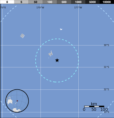 Terremoto 6,1 grados islas Kermadec, Nueva Zelanda, 18 de Febrero de 2013