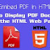 How to Embed PDF Document in HTML Web Page