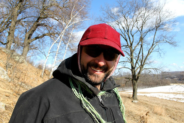 Papa gets ready for tapping maple trees