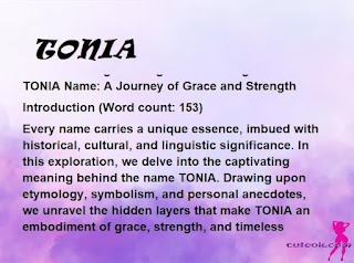 meaning of the name "TONIA"