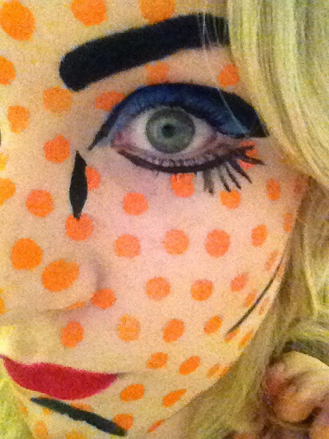 Roy Lichtenstein Pop Art Face Paint Eye Close Up