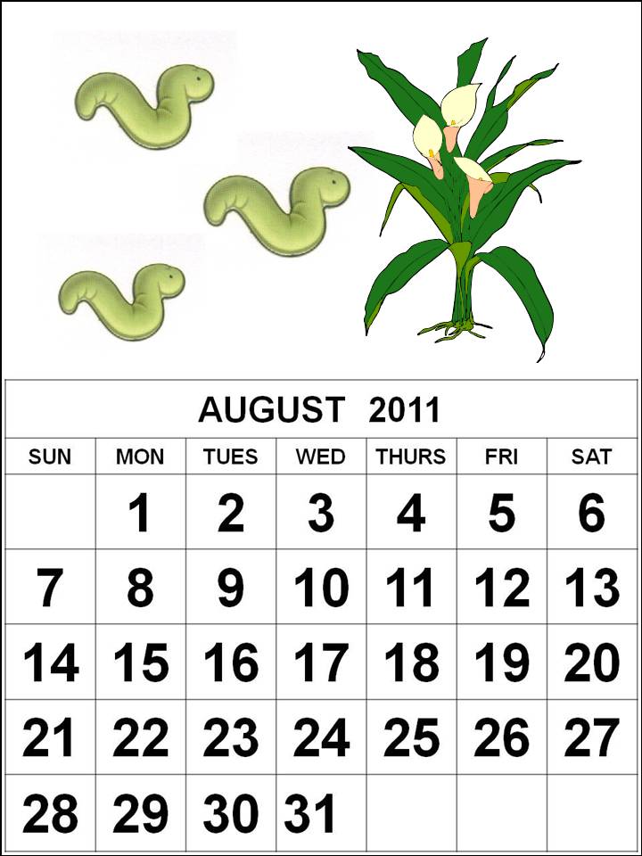 august calendars. August 2011 Calendars for