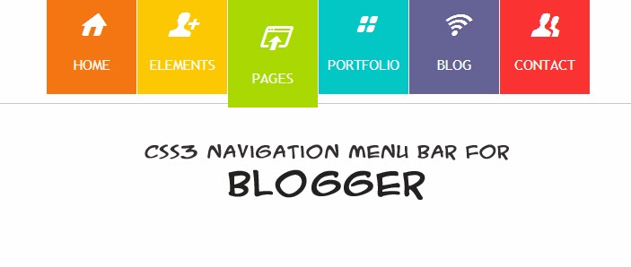 css3 menu bar for blogger