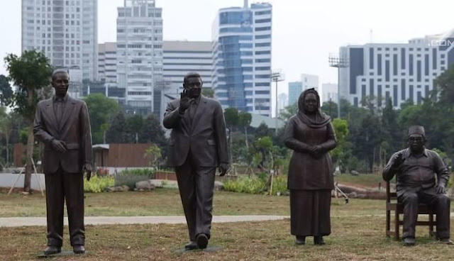 7 Potret Patung Presiden Indonesia Kini Hiasi Hutan Kota GBK