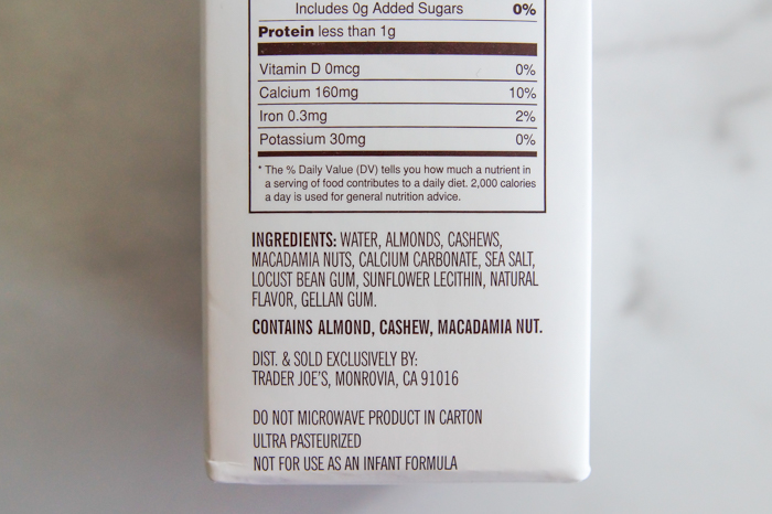 Trader Joe's Almond, Cashew, Macadamia Nut Beverage Review