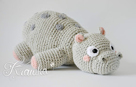 Krawka: Cutest Hippo crochet pattern ever by Krawka, hippo, hippopotamus, wild animals, crochet baby animals
