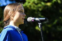 La jeune Suédoise devenue symbole de la lutte pour l’environnement, Greta Thunberg, était à Montréal pour la grande marche pour le climat, vendredi. (Credit: tvanouvelles.ca) Click to Enlarge.