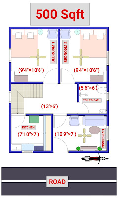 House plan 20×25 , 500 Sq ft ghar ka naksha,small house plan