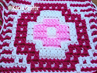 Flower Lattice 2 Mosaic Crochet Practice Pattern