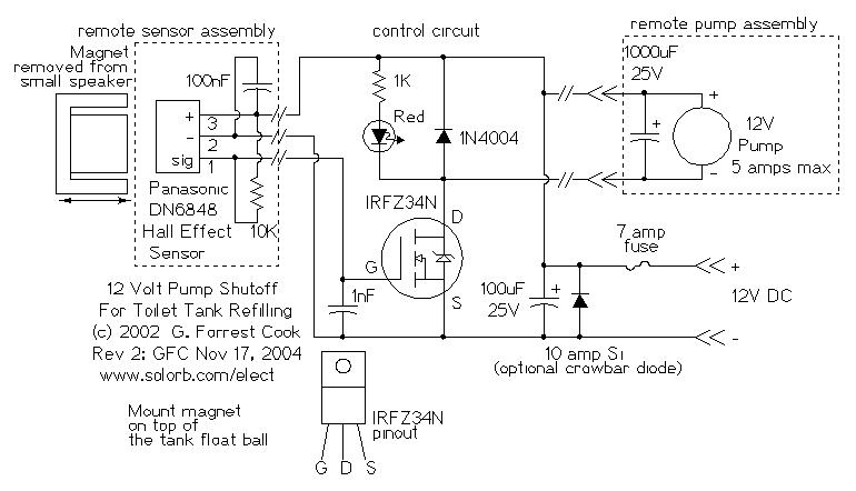 12 Volt Toilet Tank Refiller circuit