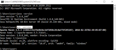Cek verison maven on windows