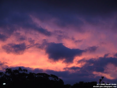 Purple and pink clouds at Sunset