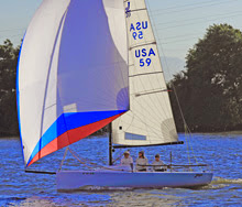 J/70 sailing Delta Ditch Run on San Francisco Bay