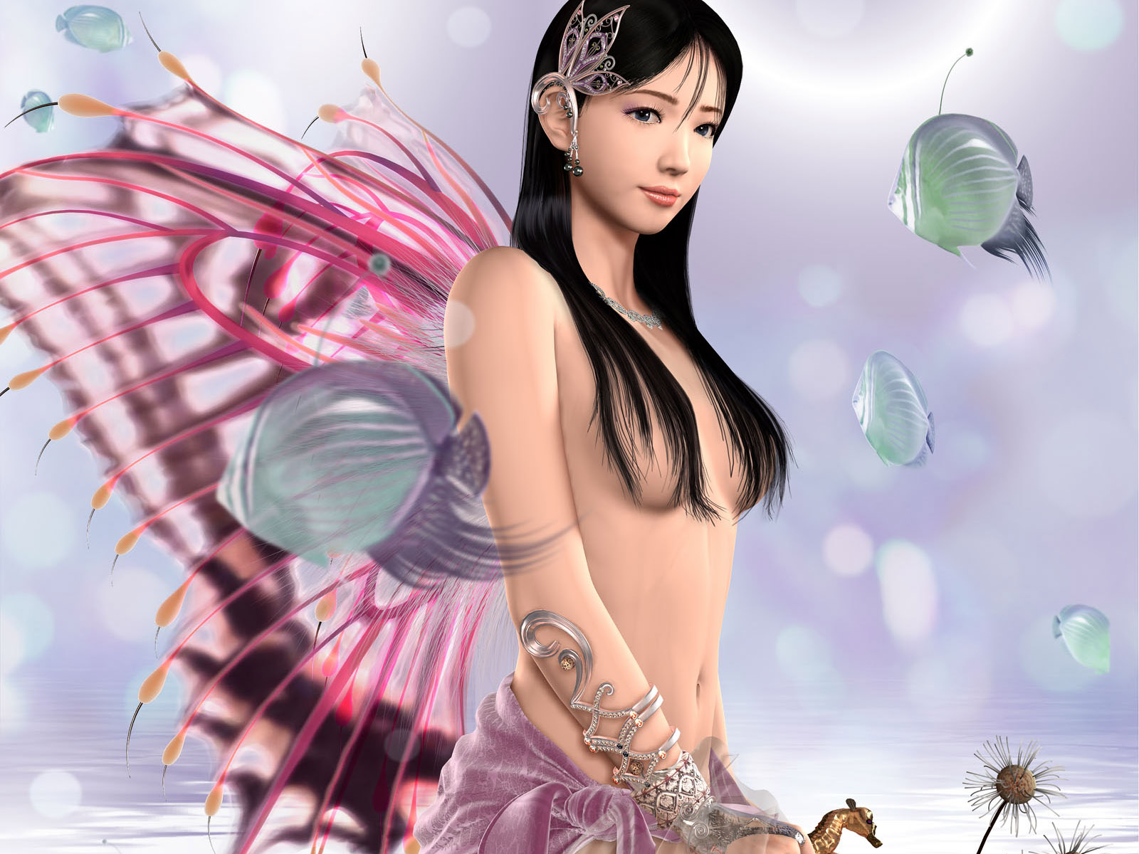 3D Butterfly Wings Sexy Angel Wallpaper Tab - Wallpaper Tab