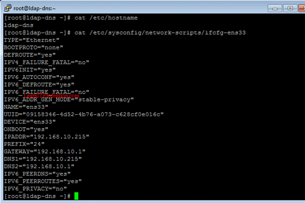 installation and configuration of openldap server with dns server on centos7