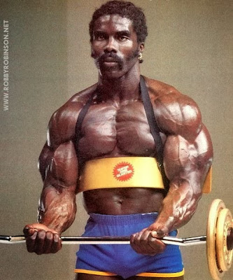 ROBBY ROBINSON - BARBELL BICEPS CURLS WITH ARMS BLASTER - 70S GOLD'S GYM BUILT- Instructional Double DVD - Robby's philosophy on bodybuilding, training and healthy lifestyle,  and his old-school workout approach ▶ www.robbyrobinson.net/dvd_built.php